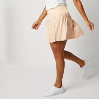 Stylus Womens Mid Rise Pleated Skirt