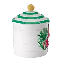 Avanti Flamingo Paradise Hand Painted Bathroom Canister