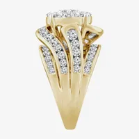 Round 3 CT. T.W. Diamond Side Stone Engagement Ring in 10K or 14K Gold