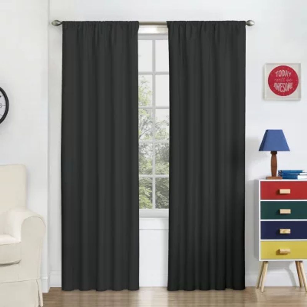 Eclipse Macklin Energy Saving Blackout Rod Pocket Single Curtain Panel