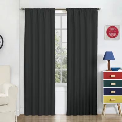 Eclipse Macklin Rod Pocket Energy Saving Blackout Single Curtain Panels