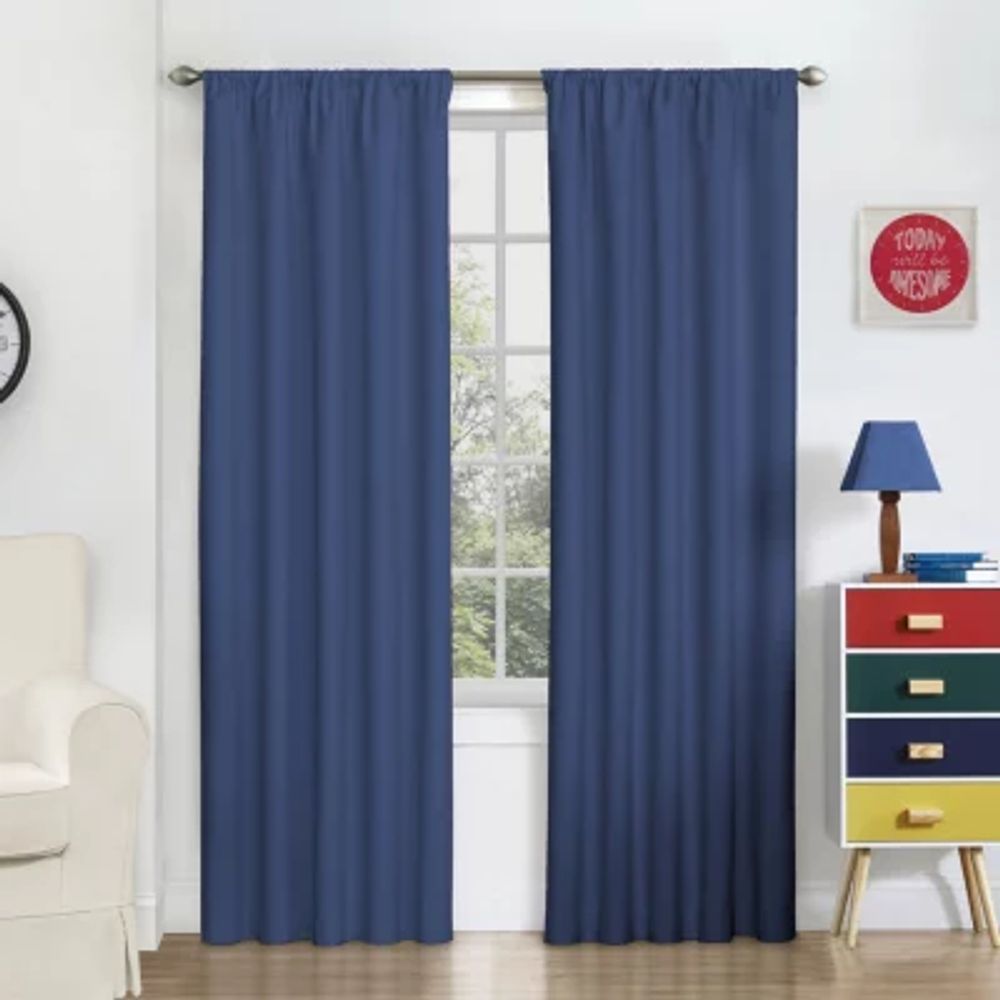 Eclipse Macklin Rod Pocket Energy Saving Blackout Single Curtain Panel