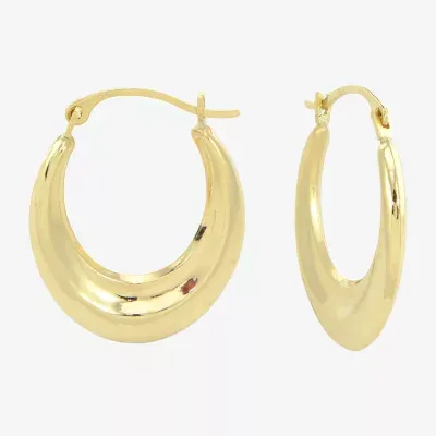 14K Gold 16.5mm Round Hoop Earrings