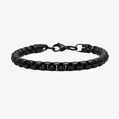 Steeltime Stainless Steel Solid Box Chain Bracelet