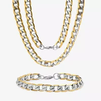 Steeltime 18K Gold Over Stainless Steel 2-pc. Jewelry Set