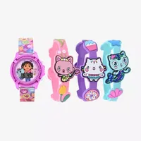 Nickelodeon Gabby's Dollhouse Unisex Digital Multicolor 4-pc. Watch Boxed Set Gab40001