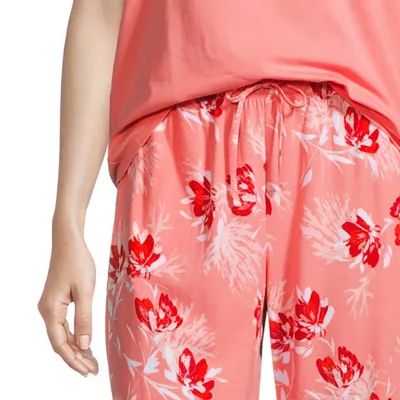 Liz Claiborne Womens 2-pc. Crew Neck Short Sleeve Capri Pajama Set