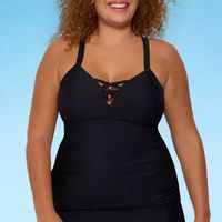 Mynah Essentials Textured Tankini Swimsuit Top Plus | MainPlace Mall