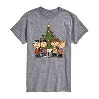 Mens Short Sleeve Peanuts Christmas Graphic T-Shirt