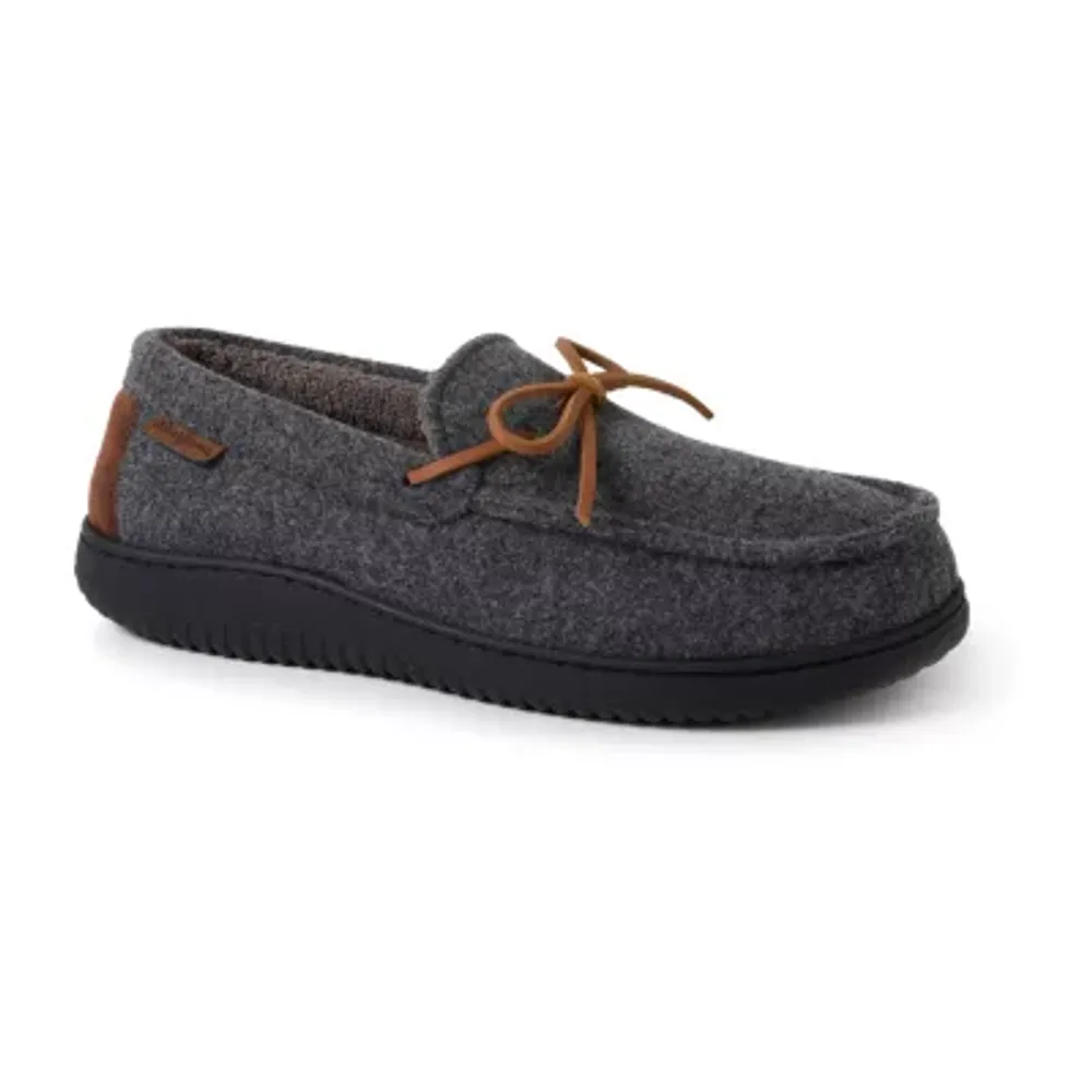 Dearfoams Mens Westboro Wool Blend Energy Return  Moccasin Slippers