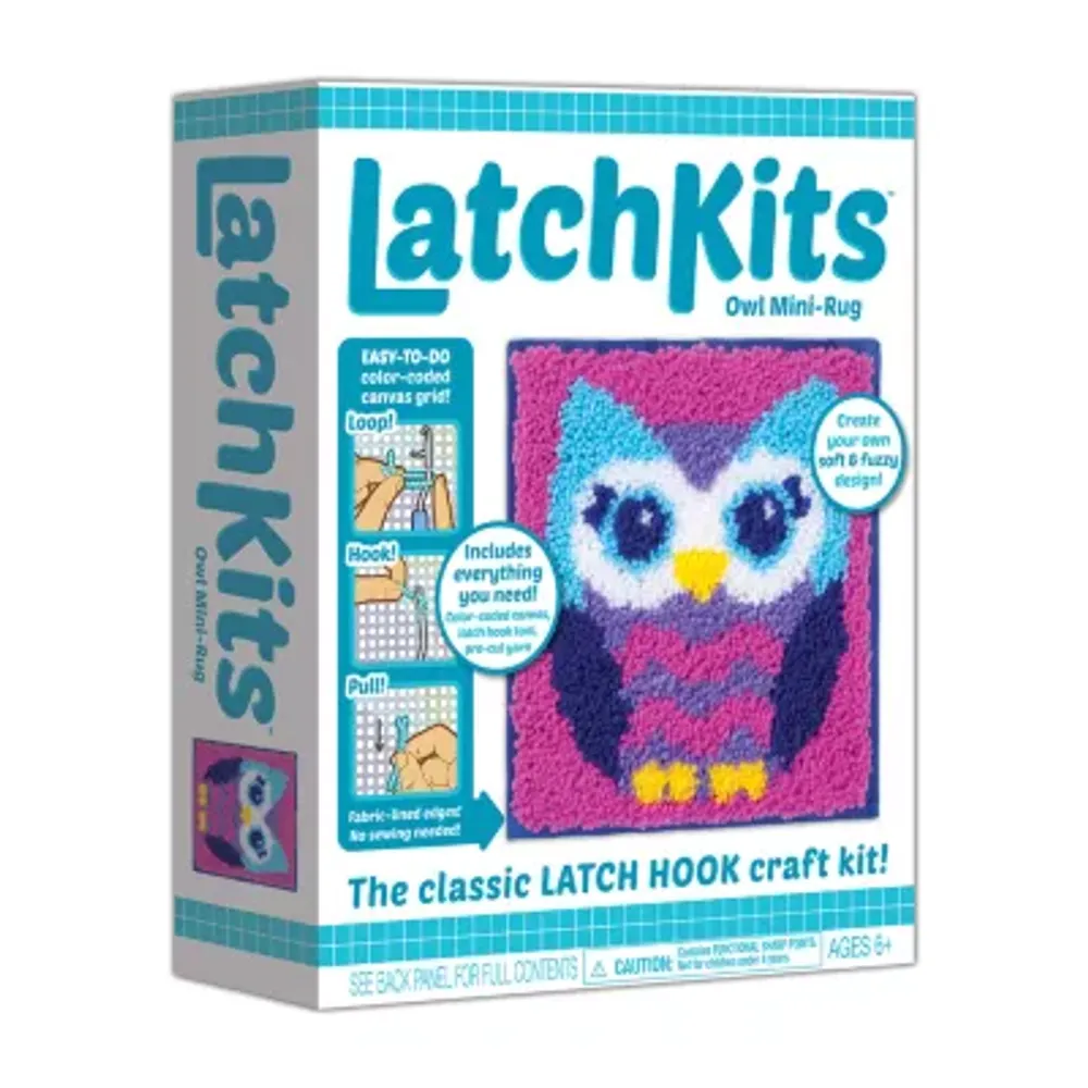 Latchkits Owl Mini-Rug Kids Craft Kit