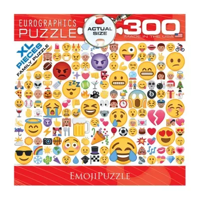 Eurographics Inc Emojipuzzle Xl Pieces Family Puzzle: 300 Pcs Puzzle