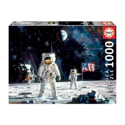Educa Robert Mccall - First Men On The Moon: 1000 Pcs Puzzle