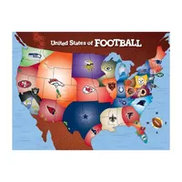 Masterpieces Puzzles Nfl Football Map Puzzle - United States Of Football: 500 Pcs Puzzle
