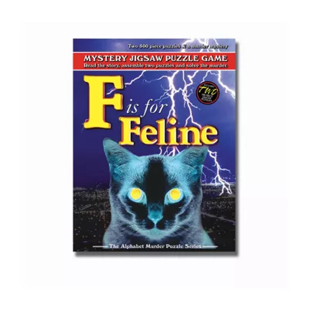 Tdc Games F Is For Feline Murder Mystery Jigsaw Puzzle: 1000 Pcs Puzzle