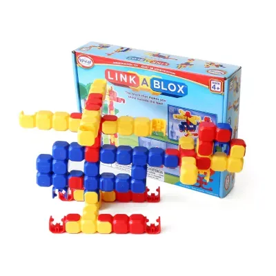 Popular Playthings Linkablox Construction Toy: 60 Pcs Building Set