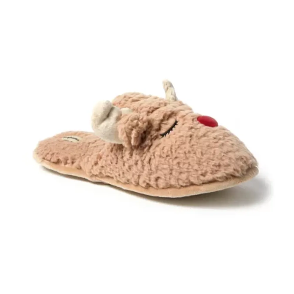 Dearfoams Reindeer Mens Slip-On Slippers