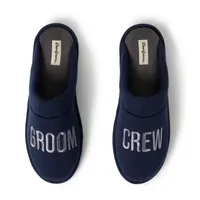 Dearfoams Men's Tanner Groom and Crew Scuff Slip-On Slippers