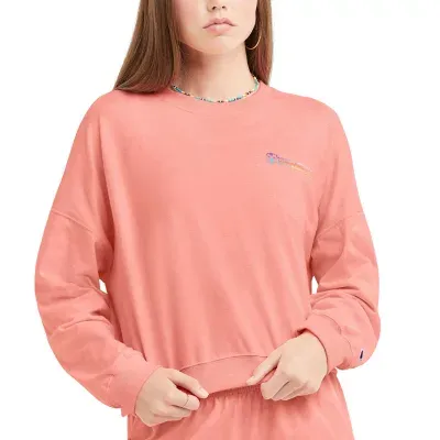 Champion Womens Crew Neck Long Sleeve T-Shirt