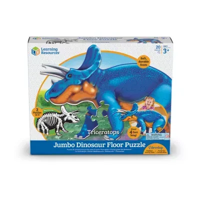 Learning Resources Jumbo Dinosaur Floor Puzzle - Triceratops Discovery Toy