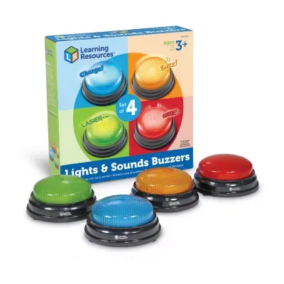 Learning Resources Lights N Sounds Answer Buzzers Set Of 4 Discovery Toy