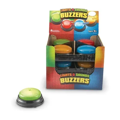 Learning Resources Lights N Sounds Answer Buzzers Set Of 12 In Display Discovery Toy