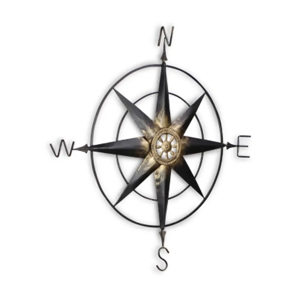 Cheungs Large Elegant Décor Compass Metal Wall Art