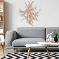 Cheungs Avalon Rose Gold Abstract Metal Wall Art