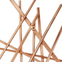 Cheungs Avalon Rose Gold Abstract Metal Wall Art
