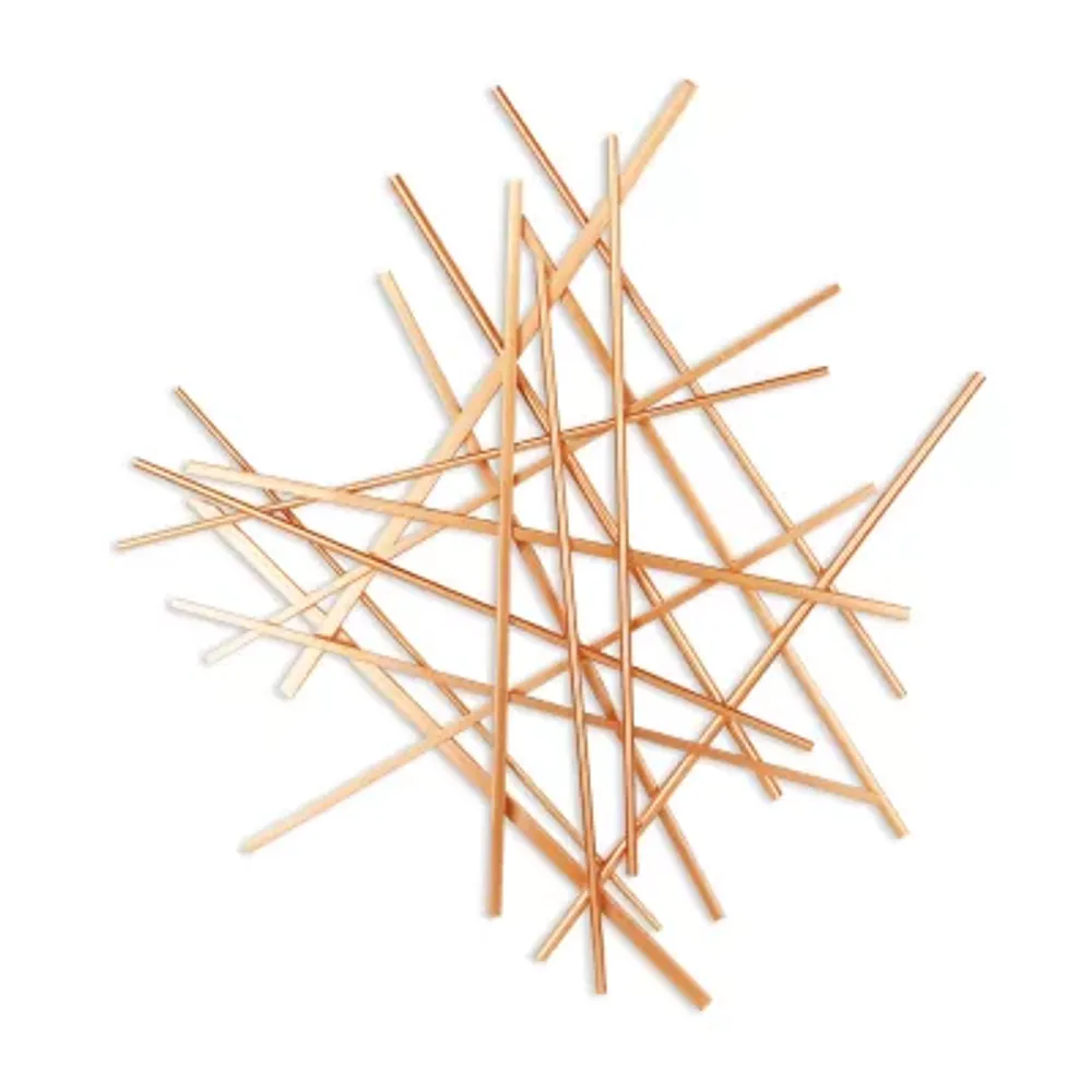 Cheungs Avalon Rose Gold Abstract Metal Wall Art