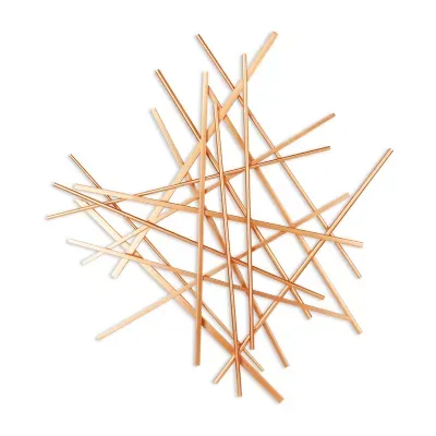 Cheungs Avalon Rose Gold Abstract Metal Wall Art