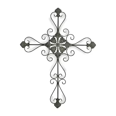 Cheungs 33 Inch Tall Cross Vintage Metal Wall Art