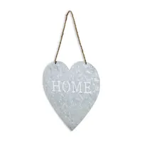 Cheungs Heart Shaped Hanging "Home" Vintage Metal Wall Art