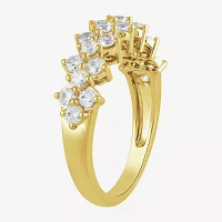 Womens 1 CT. T.W. Lab Grown White Diamond 10K Gold Cocktail Ring