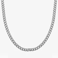 Mens Stainless Steel 7mm Curb Chain Necklace