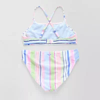 Roxy Big Girls Salty Stripe Bikini Set