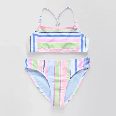 Roxy Big Girls Salty Stripe Bikini Set