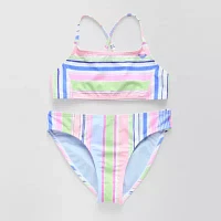 Roxy Big Girls Salty Stripe Bikini Set
