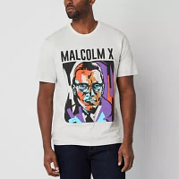 Hope & Wonder Black History Month Mens Short Sleeve 'Malcolm X' Graphic T-Shirt