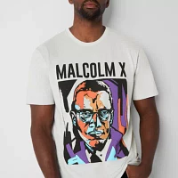 Hope & Wonder Black History Month Mens Short Sleeve 'Malcolm X' Graphic T-Shirt