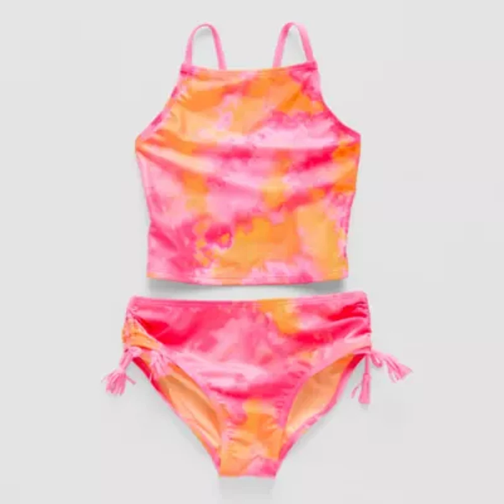 Thereabouts Little & Big Girls Tie Dye Tankini Set