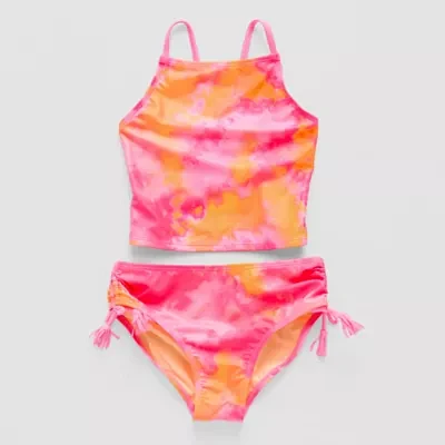 Thereabouts Little & Big Girls Tie Dye Tankini Set