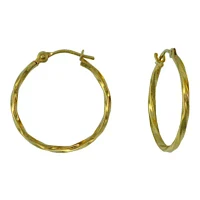 Polished Twisted Hoop Earring