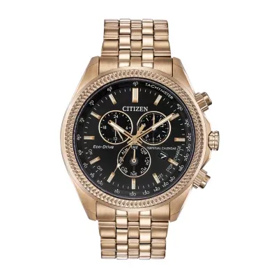Citizen Brycen Mens Chronograph Rose Goldtone Stainless Steel Bracelet Watch Bl5563-58e