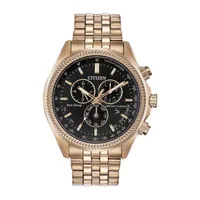 Citizen Brycen Mens Chronograph Rose Goldtone Stainless Steel Bracelet Watch Bl5563-58e