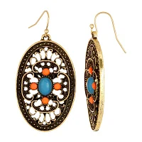 1928 Gold Tone Drop Earrings