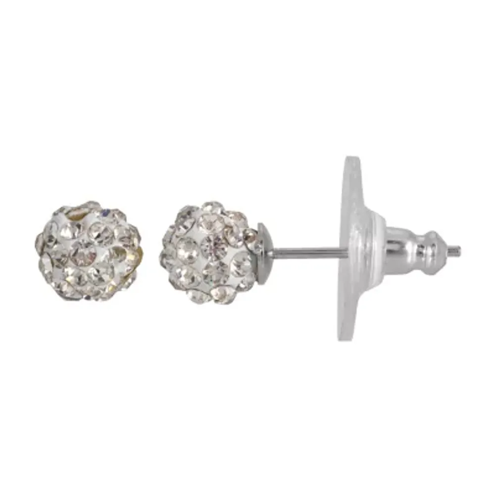 1928 Silver Tone 10mm Stud Earrings