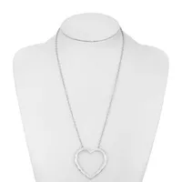 Liz Claiborne 20 Inch Cable Heart Pendant Necklace