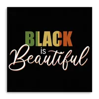 20X20 Black Is Beautiful Canvas Wall Art