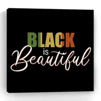 20X20 Black Is Beautiful Canvas Wall Art